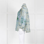 Zimmermann Blue and Green Paisley High Neck