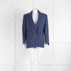 Alexander McQueen Blue Double Breasted Straight Fit Blazer