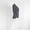 Alexander McQueen Grey Raw Edge Fitted Blazer