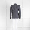 Alexander McQueen Grey Raw Edge Fitted Blazer