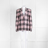 Alexander McQueen Pink And Grey Check Blazer