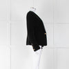 Balmain Black Velvet With Cotton Collar Jacket