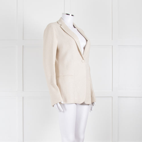 Fabiana Filippi Small Sequin Cream Blazer