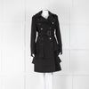 Burberry Black Gaberdine With Frill Hem Trench Coat