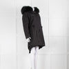 Popski London Black Parka With Detachable Fur Lining