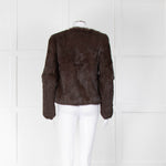 Diane Von Furstenberg Brown Fur Jacket