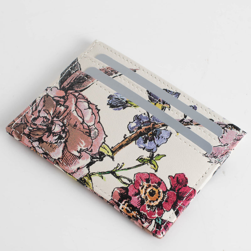 Christian Dior Cream Floral Caro Card Holder