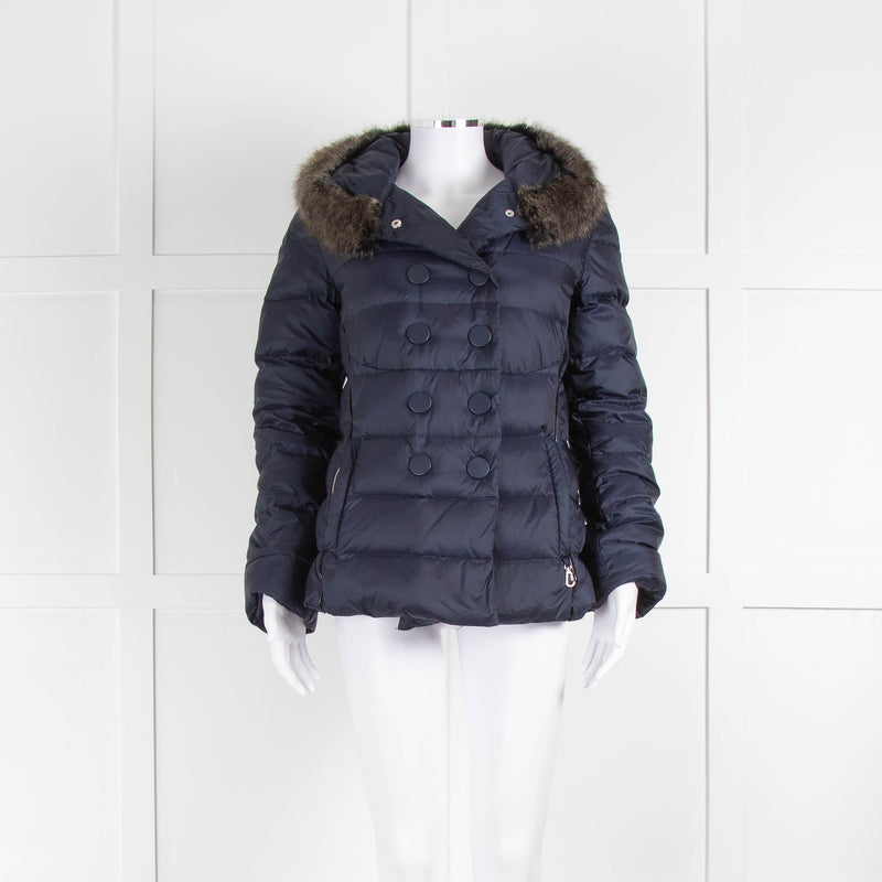 High Navy Padded Puffa Jacket