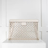 Jimmy Choo Clear White Varenne Pouch Bag