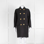 Harris Wharf Black Double Breasted Jacket with Gold Buttons