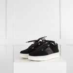 Jimmy Choo Hawaii Black Suede With Glitter Stripe Trainers