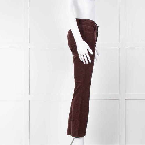 J Brand Deep Mulberry Corduroy Trousers