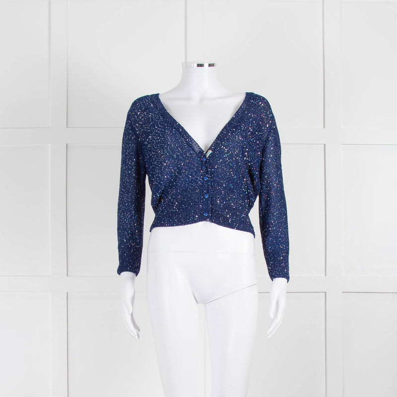 Just Cavalli Blue Sparkly Cardigan