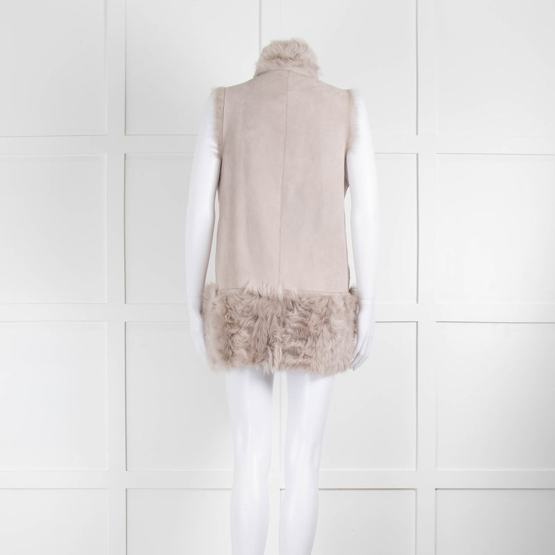 Karl Donoghue Grey Reversible Shearling Gilet