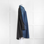 MM6 Maison Margiela Contrast Fabric Denim Shirt Dress