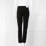 Re/Done Black Velvet Stretch Trousers