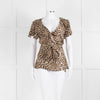 Lily and Lionel Animal Print Sleeveless Wrap Top