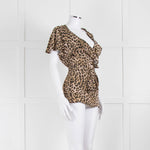 Lily and Lionel Animal Print Sleeveless Wrap Top