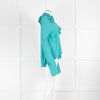 Victoria Beckham Turquoise Frill Neck Blouse