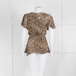 Lily and Lionel Animal Print Sleeveless Wrap Top