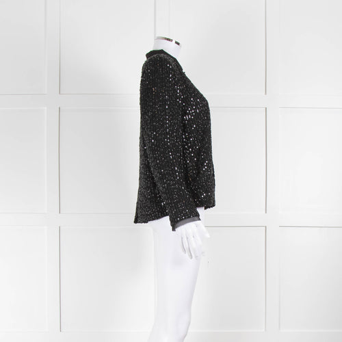 Velvet by Graham & Spencer Black Sequin Jacket