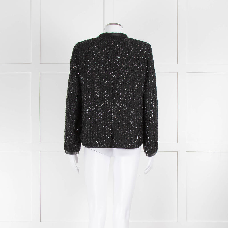 Velvet by Graham & Spencer Black Sequin Jacket