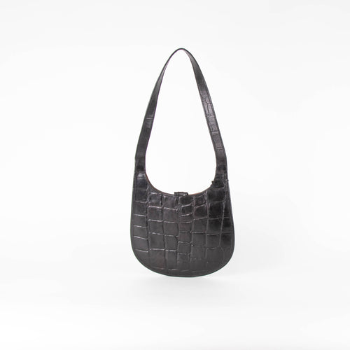 Mulberry Black Croc Small Shoulder Bag