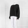 The Frankie Shop Black Short Round Neck Sweatshirt