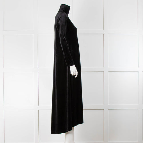 Norma Kamali Black Velvet Dress