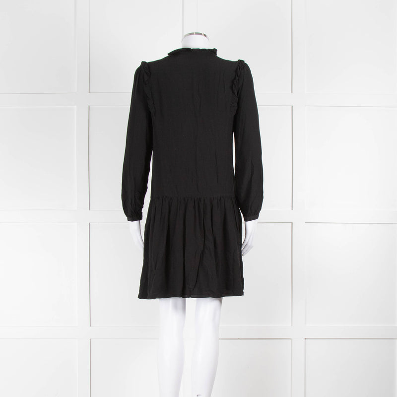 Claudie Pierlot Drop Hem Frilled Mini Dress