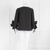 Victoria by Victoria Beckham Structured Black Blouse with Ruched Cuff Detailing