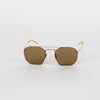 Saint Laurent Hexagonal Gold Frame Sunglasses