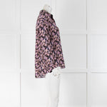 Vince Floral Lilac Silk Blouse