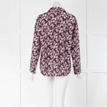 Vince Floral Lilac Silk Blouse