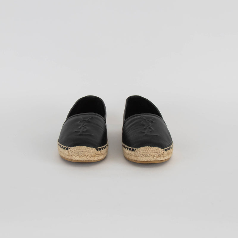 Saint Laurent Black Lea Espadrille