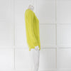 Queene & Belle Lime Green Cable Knit Cashmere Jumper