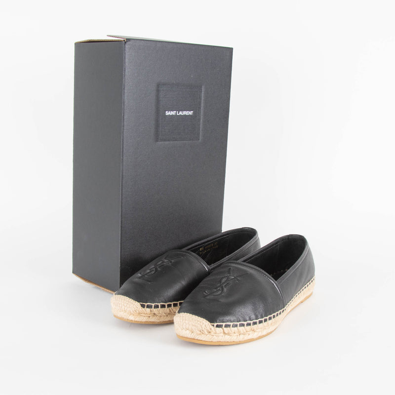 Saint Laurent Black Lea Espadrille