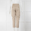 Isabel Marant Etoile Beige High Waist Cotton Trousers