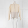 360 Cashmere Cream and Grey Colour Block Jumper