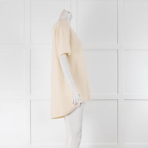 Duffy Cream Ribbed Cashmere Jumper