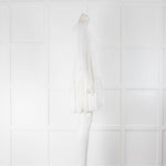 Claudie Pierlot White Dot Lace Up Back Tiered Mini Dress