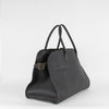 The Row Margaux 17 Black Pebble Leather Bag