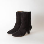 Isabel Marant Black Suede Dyna Ankle Boots