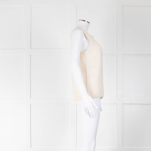 Soeur Wool Mix Cream Tank Top