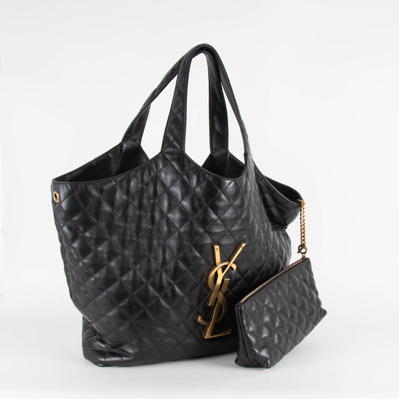 Saint Laurent Icare Quilte Top Handle Tote