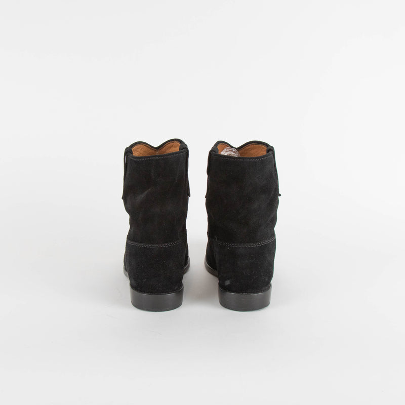 Isabel Marant Black Velvet Suede Crisi Boots