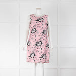 Diane Von Furstenberg Pink Black  Floral Print Shift Dress