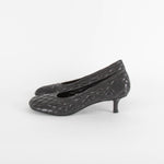 Burberry Black Quilted Kitten Heel Pumps