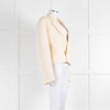 Raey Cream Cropped Double Breasted Blazer