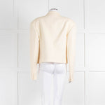 Raey Cream Cropped Double Breasted Blazer